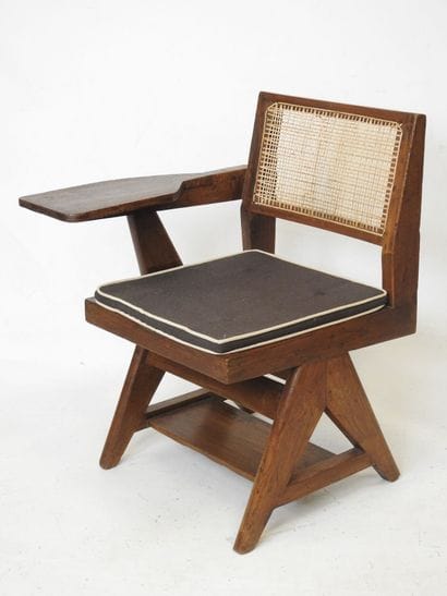 Pierre JEANNERET (1896-1967) 
Teak and wickerwork...