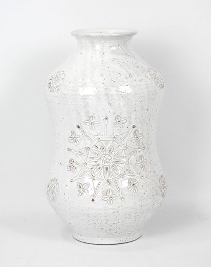 Aldo LONDI for Bitossi: Large white ceramic...