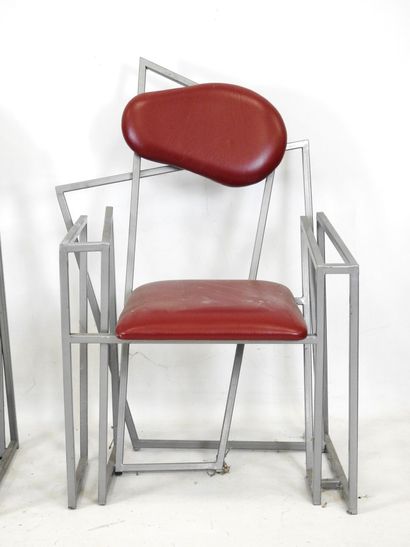 Pair of unstructured dining room CHAIRS in...
