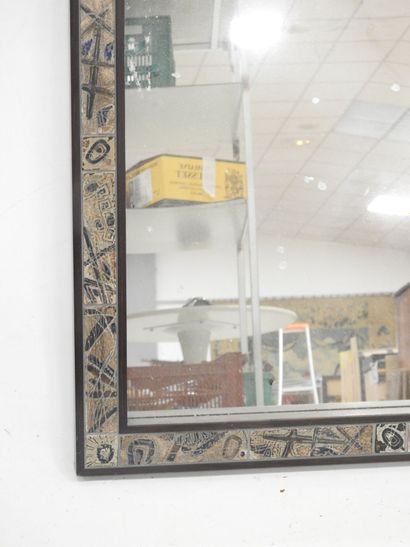DENMARK: Rectangular teak-framed mirror with...