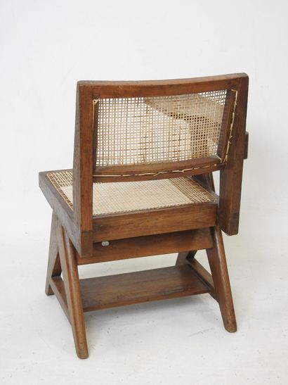 Pierre JEANNERET (1896-1967) 
Teak and wickerwork...
