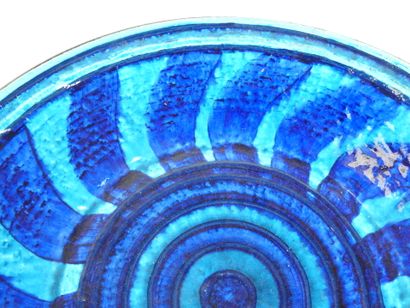 Inger PERSSON (b. 1936): Large circular turquoise...