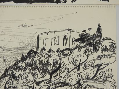 Irena DEDICOVA (1932-1987). Landscape with...