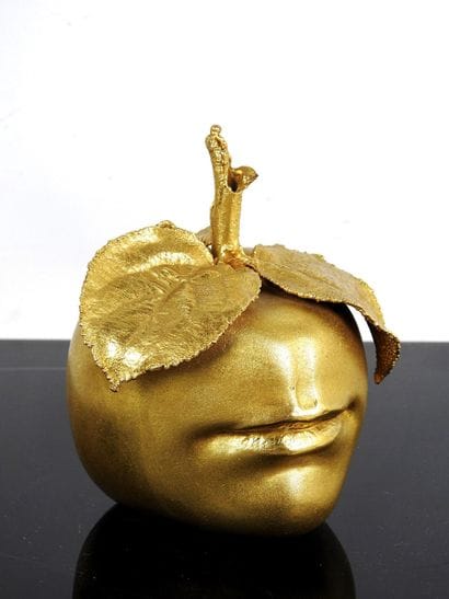 Claude LALANNE (1925-2019)
Apple mouth. 
Gilt...