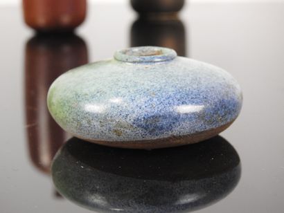 FIVE VASES and ONE CUP in stoneware. It includes...