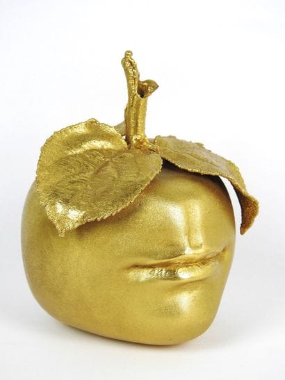 Claude LALANNE (1925-2019)
Apple mouth. 
Gilt...