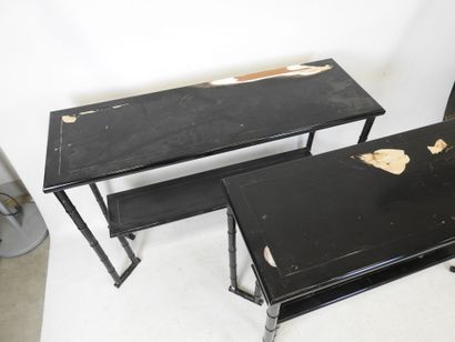 Jacques GRANGE CREATION: Pair of two-top...