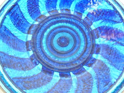 Inger PERSSON (b. 1936): Large circular turquoise...