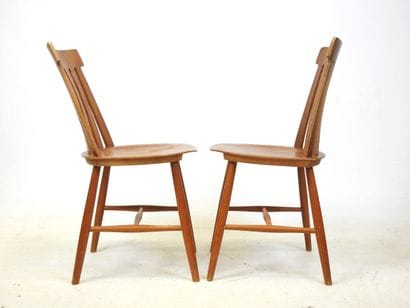 Jan HALBERG (Sweden). Two teak chairs. Circa...