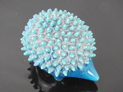 Pol CHAMBOST (1906-1983): Turquoise ceramic...
