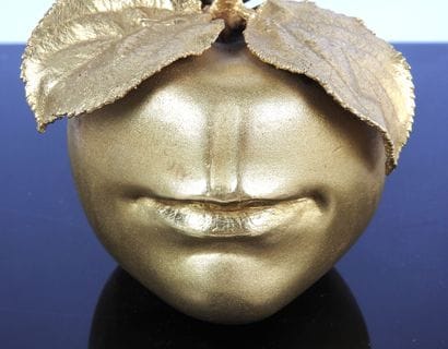Claude LALANNE (1925-2019)
Apple mouth. 
Gilt...