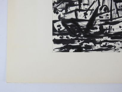 Irena DEDICOVA (1932-1987). Sailboat. Black...
