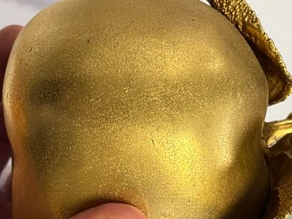 Claude LALANNE (1925-2019)
Apple mouth. 
Gilt...