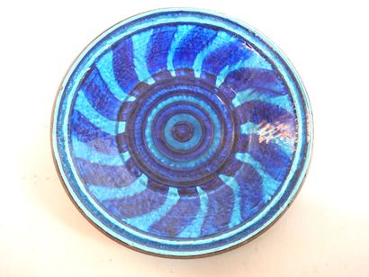 Inger PERSSON (b. 1936): Large circular turquoise...