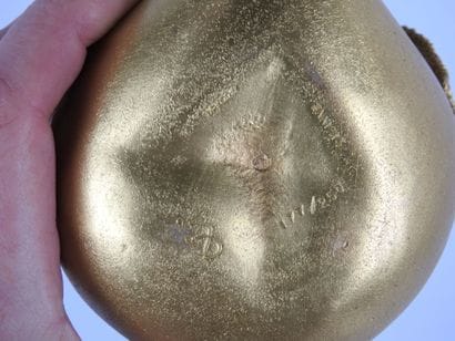 Claude LALANNE (1925-2019)
Apple mouth. 
Gilt...