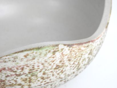 Pol CHAMBOST (1906 - 1983): Two cream ceramic...