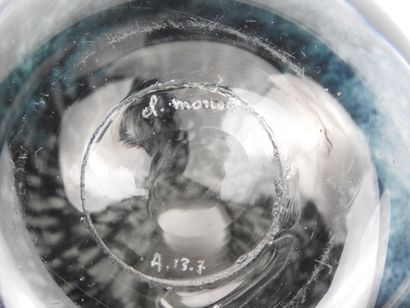 Claude MONOD (1944-1990): Glass ball vase...