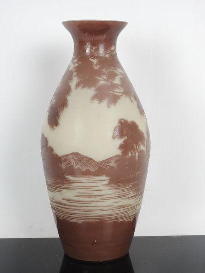 RICHARD: Multilayer glass baluster vase with...