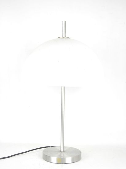 RAAK: Mushroom lamp in chromed metal, white...