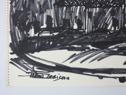 Irena DEDICOVA (1932-1987). Alley of trees...