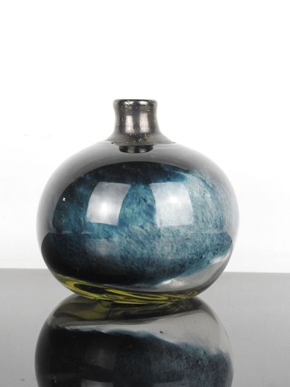 Claude MONOD (1944-1990): Glass ball vase...