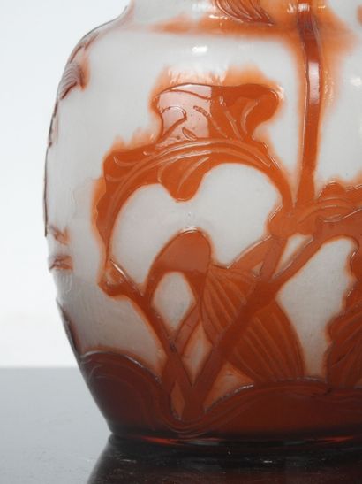 Émile GALLÉ (1846-1904): Double gourd vase...
