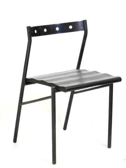 Philippe GONNET (20th): Four chairs in blackened...