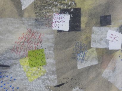 Abstract composition. Mixed media: colored...