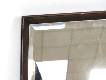 FOUR Scandinavian exotic wood and black skai...