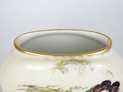 HAVILAND & Co: Porcelain flat vase, with...