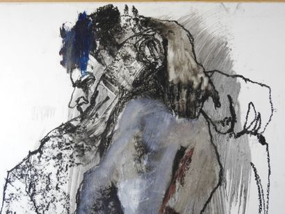 Lydie ARICKX (b. 1954): Couple embracing....