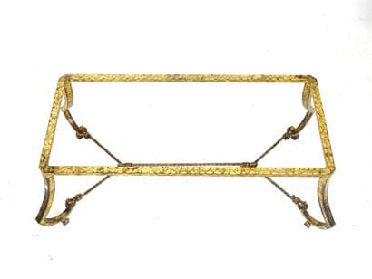 Maison RAMSAY: Low iron table with gilded...