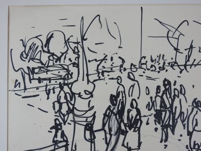 Irena DEDICOVA (1932-1987). The square. Black...