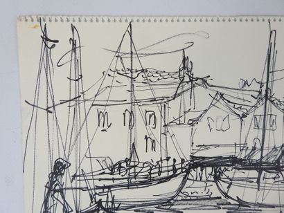 Irena DEDICOVA (1932-1987). Sailboats. Two...