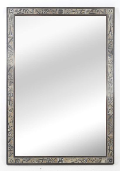 DENMARK: Rectangular teak-framed mirror with...
