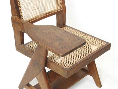 Pierre JEANNERET (1896-1967) 
Teak and wickerwork...
