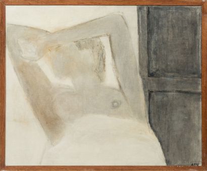 Geneviève ASSE (1923-2021): 
Nude with raised...