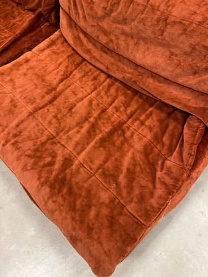 LIGNE ROSET : Brick velvet corner sofa 6...
