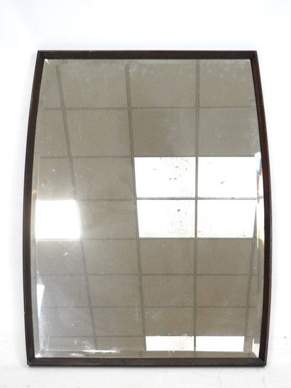 FOUR Scandinavian exotic wood and black skai...