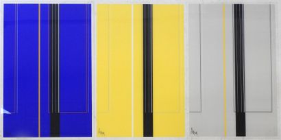 Luc PEIRE (1916-1994): Triptych. Color silkscreen...