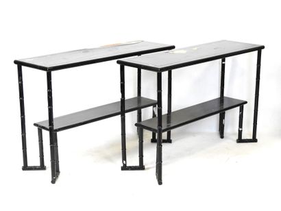 Jacques GRANGE CREATION: Pair of two-top...