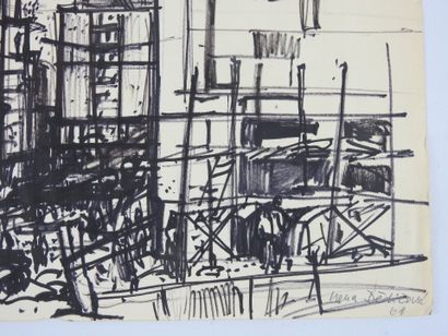 Irena DEDICOVA (1932-1987). City, busy street....