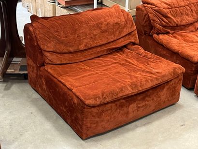 LIGNE ROSET : Brick velvet corner sofa 6...