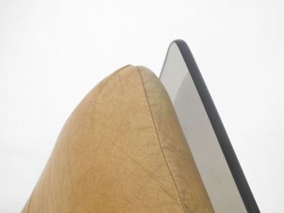 Maison JANSEN: Two armchairs in smoked securit...