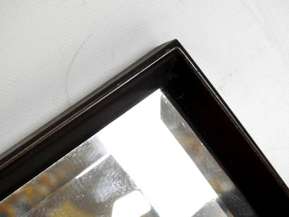 FOUR Scandinavian exotic wood and black skai...