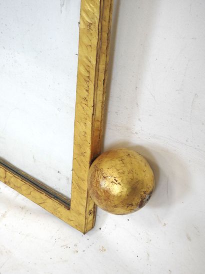Rectangular metal frame with gold patina,...