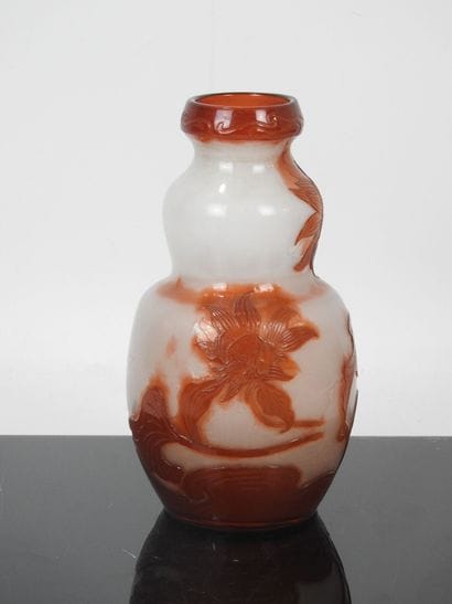 Émile GALLÉ (1846-1904): Double gourd vase...