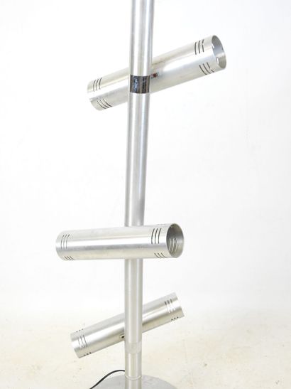 LAMPADAIRE in brushed aluminum with five...