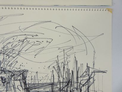 Irena DEDICOVA (1932-1987). Sailboats. Two...