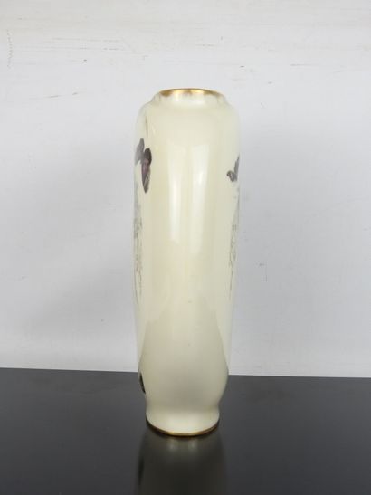 HAVILAND & Co: Porcelain flat vase, with...